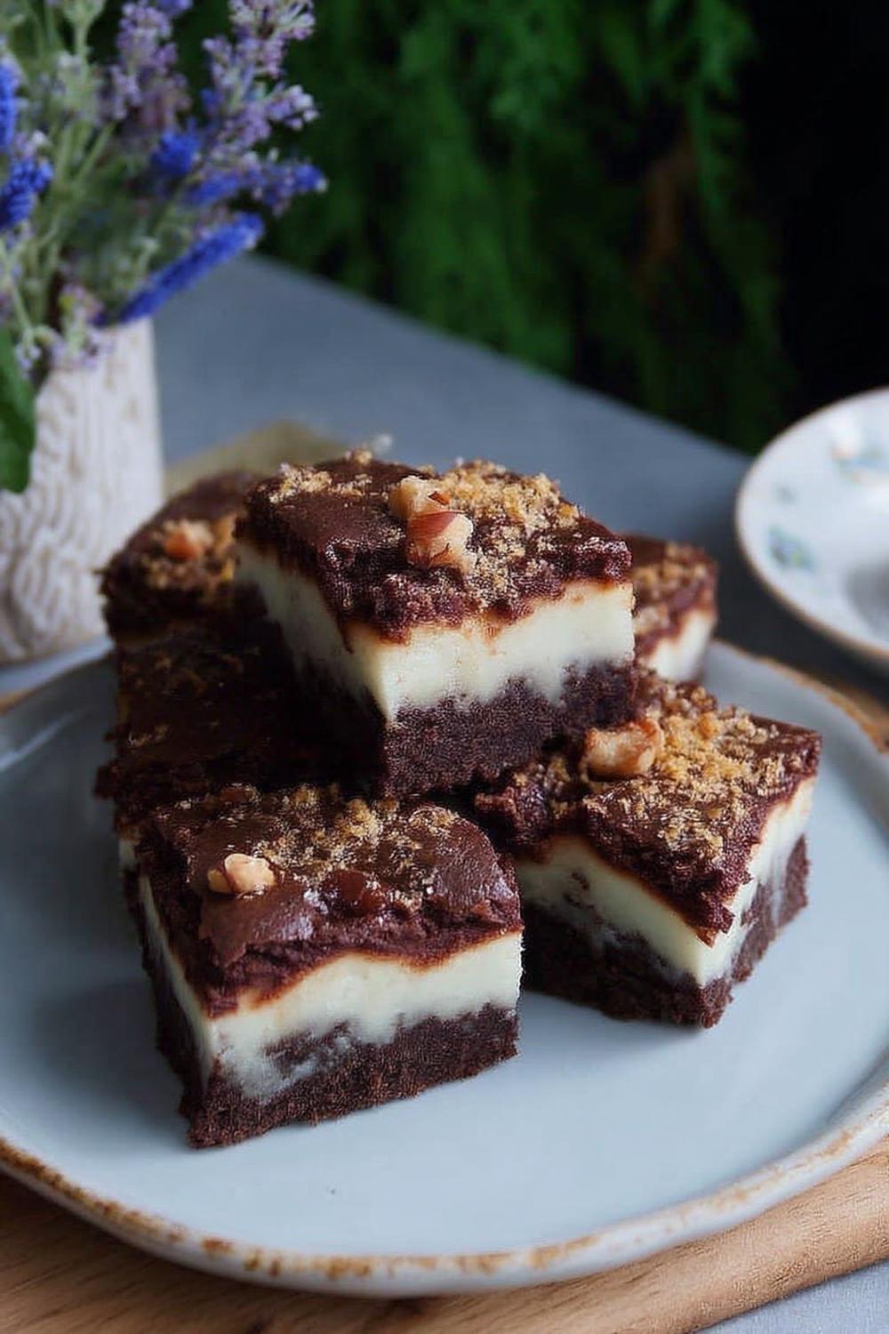 Chokladflöde i staplade bitar