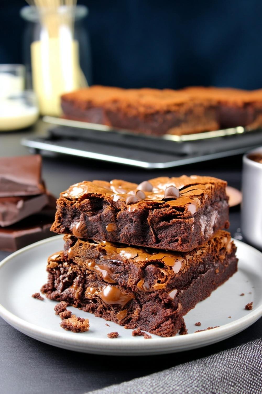 Geometriska rutor med chokladstänk