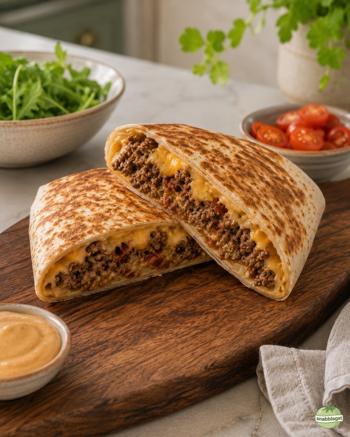 Cheeseburger Crunch Wrap – Krispig Hemmagjord Version På 30