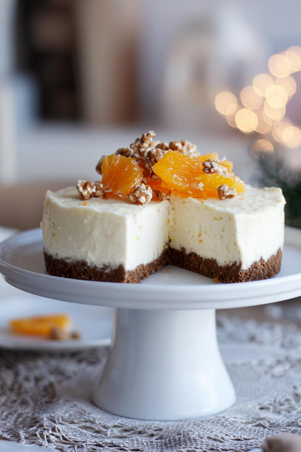 23. Cheesecake utan ugn 2026 med pepparkaka och apelsin i vinterlook