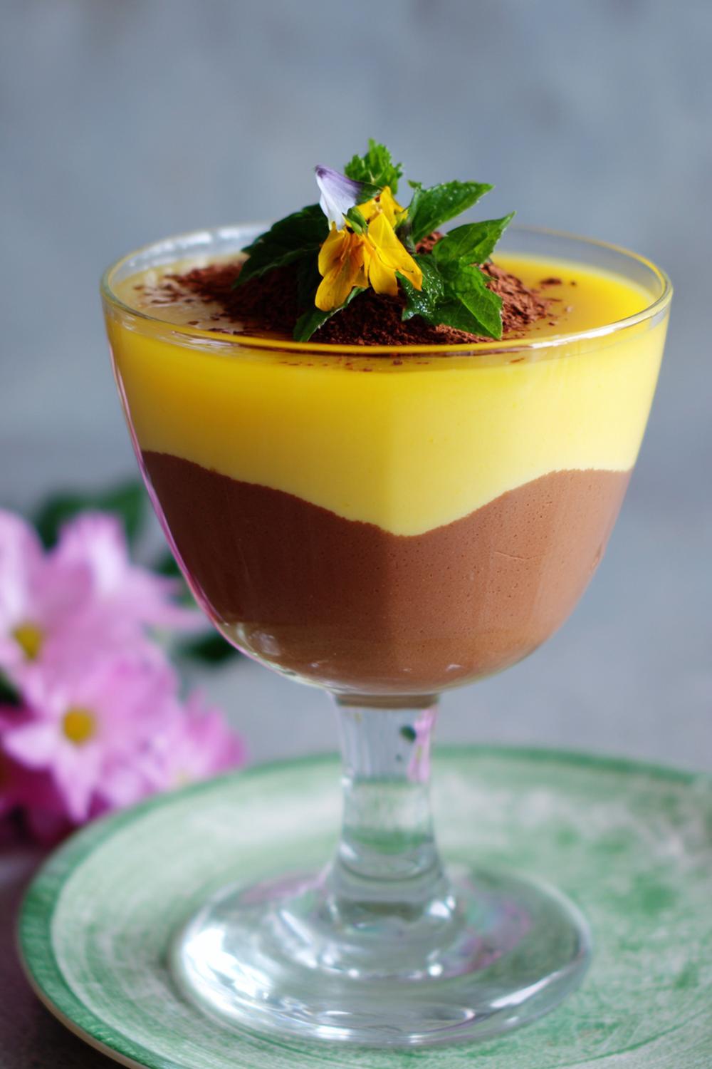 15. Chokladmousse recept 2026 med mango och passionsfruktglasyr
