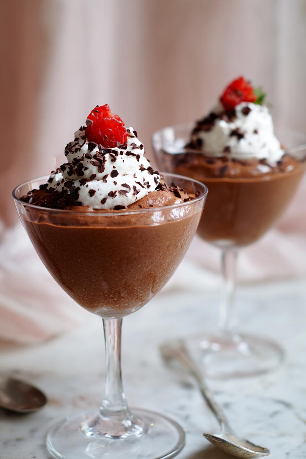 17. Chokladmousse recept 2026 med chili och kakaopulver i slöja