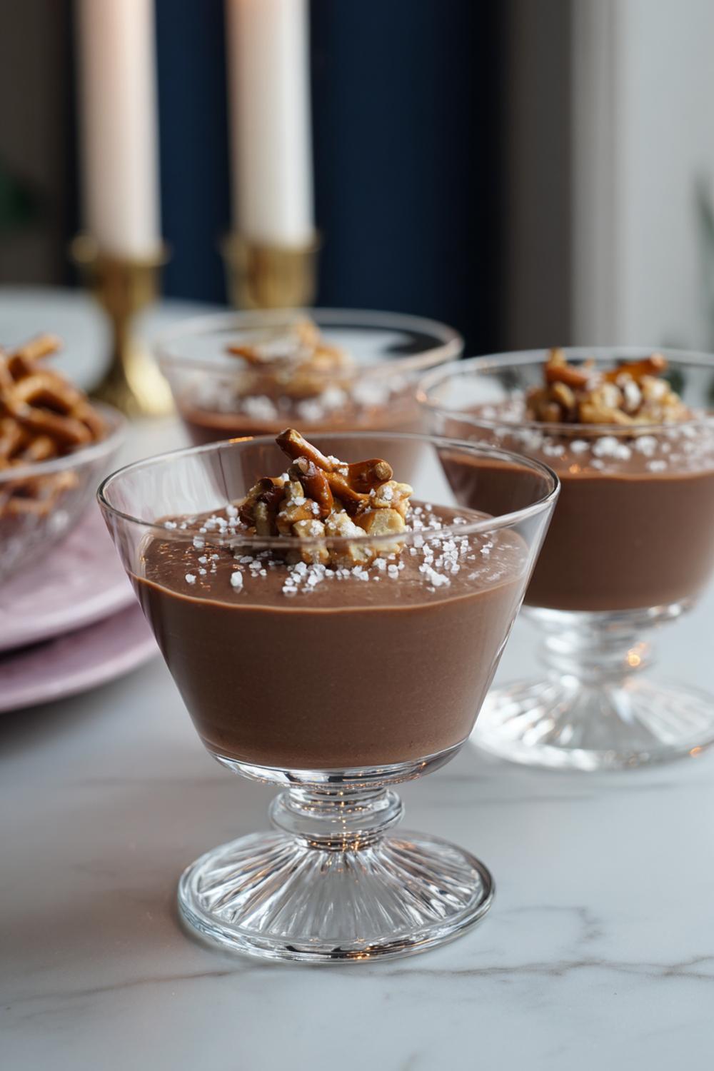 19. Chokladmousse recept 2026 med salt karamell och krossad pretzel