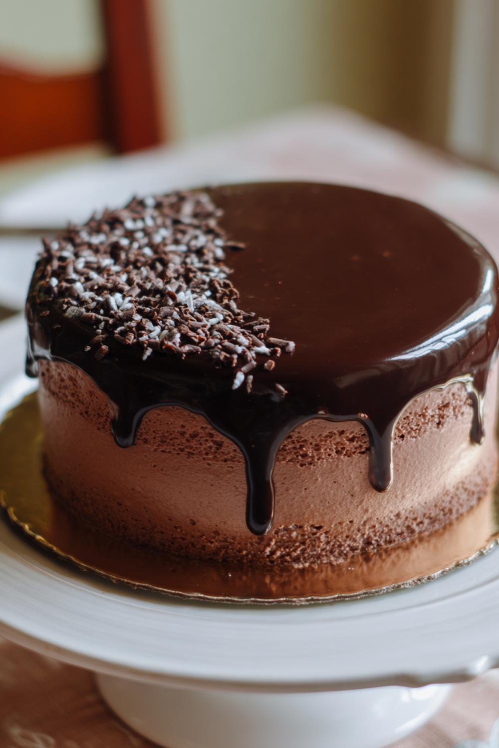 32. Chokladmousse recept 2026 som tårtfyllning med chokladganachekant