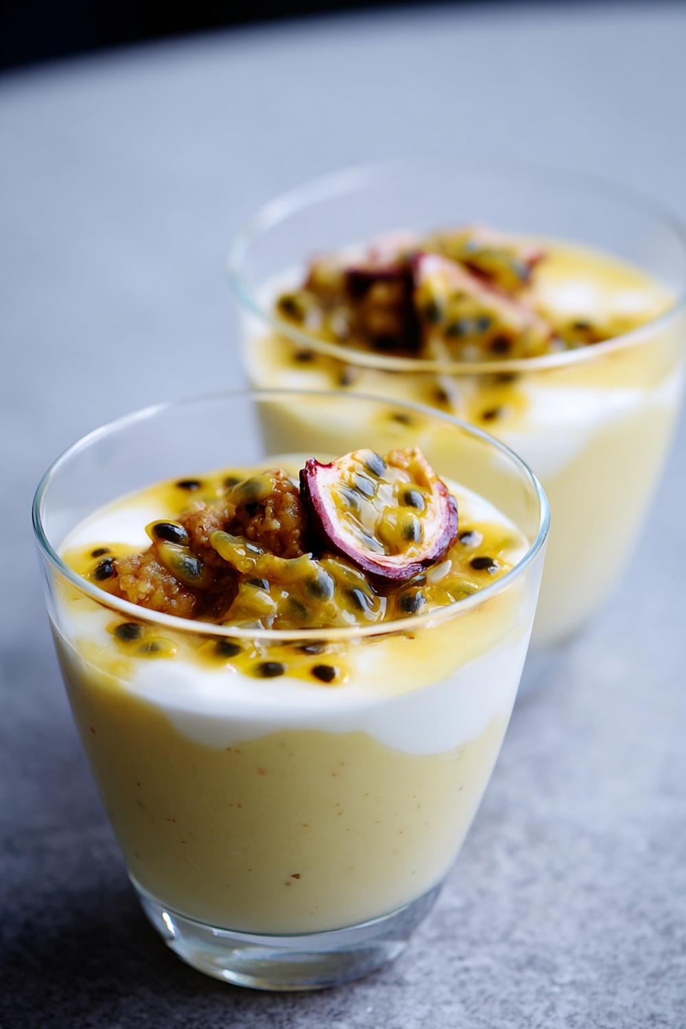 12. Kokoschia-pudding med passionsfrukt och rostade frön