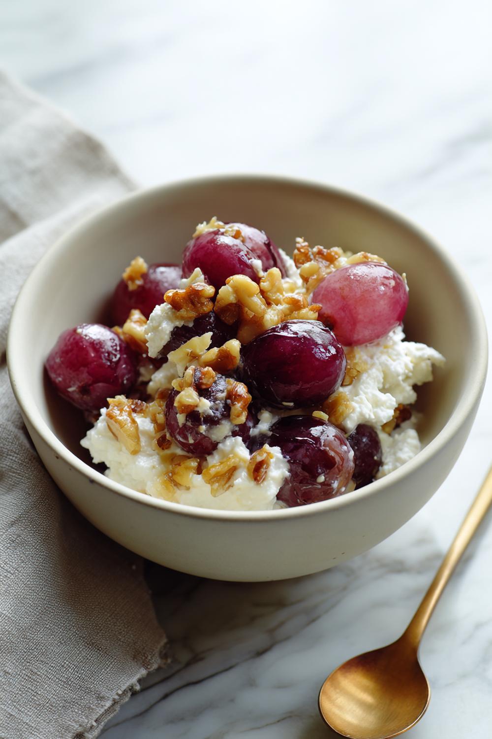 31. Vaniljrostade vindruvor med ricotta och knäckta valnötter