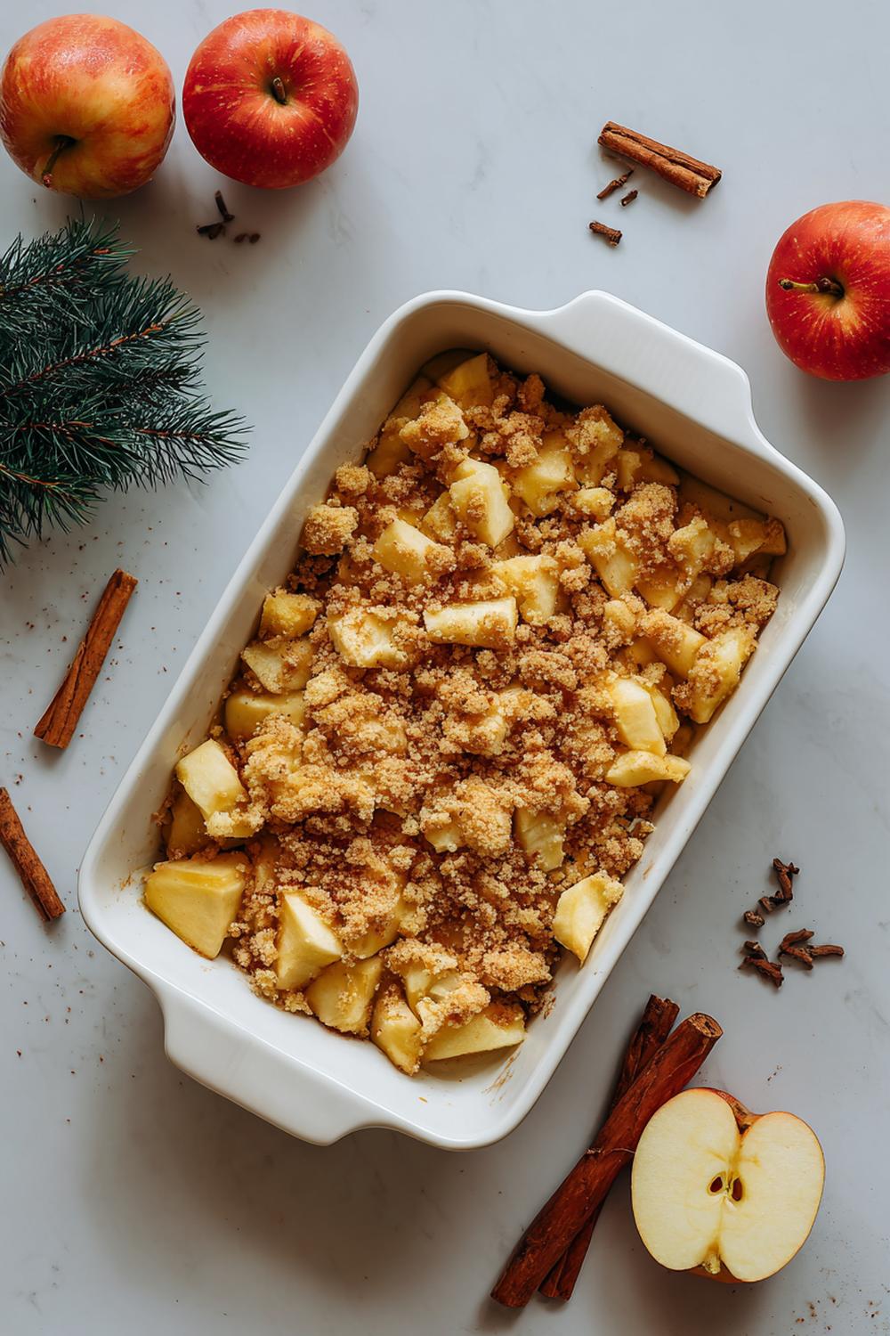 6. Fruktig efterrätt med äpple och kanel i ugnsform