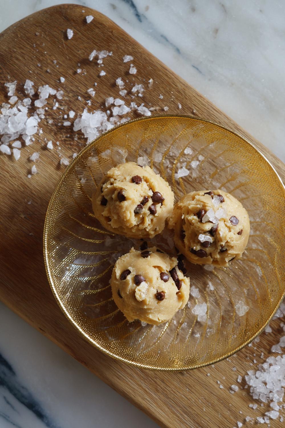 11. Glass recept hemmagjord cookie dough med vaniljbas och degbitar