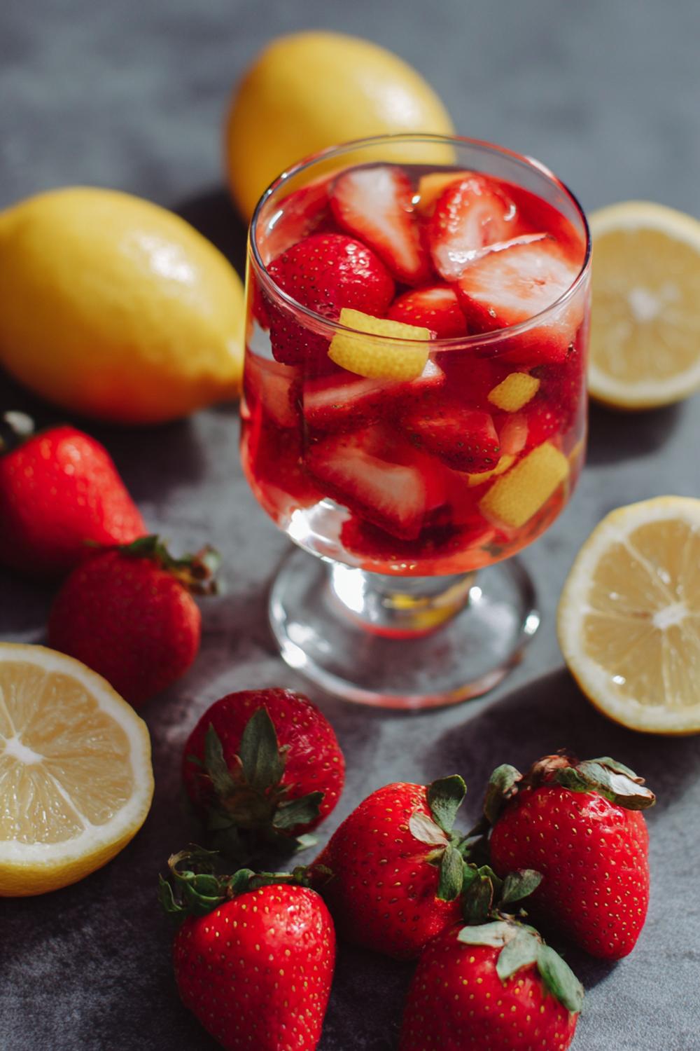 3. Glass recept hemmagjord jordgubb med färska bär och citronzest