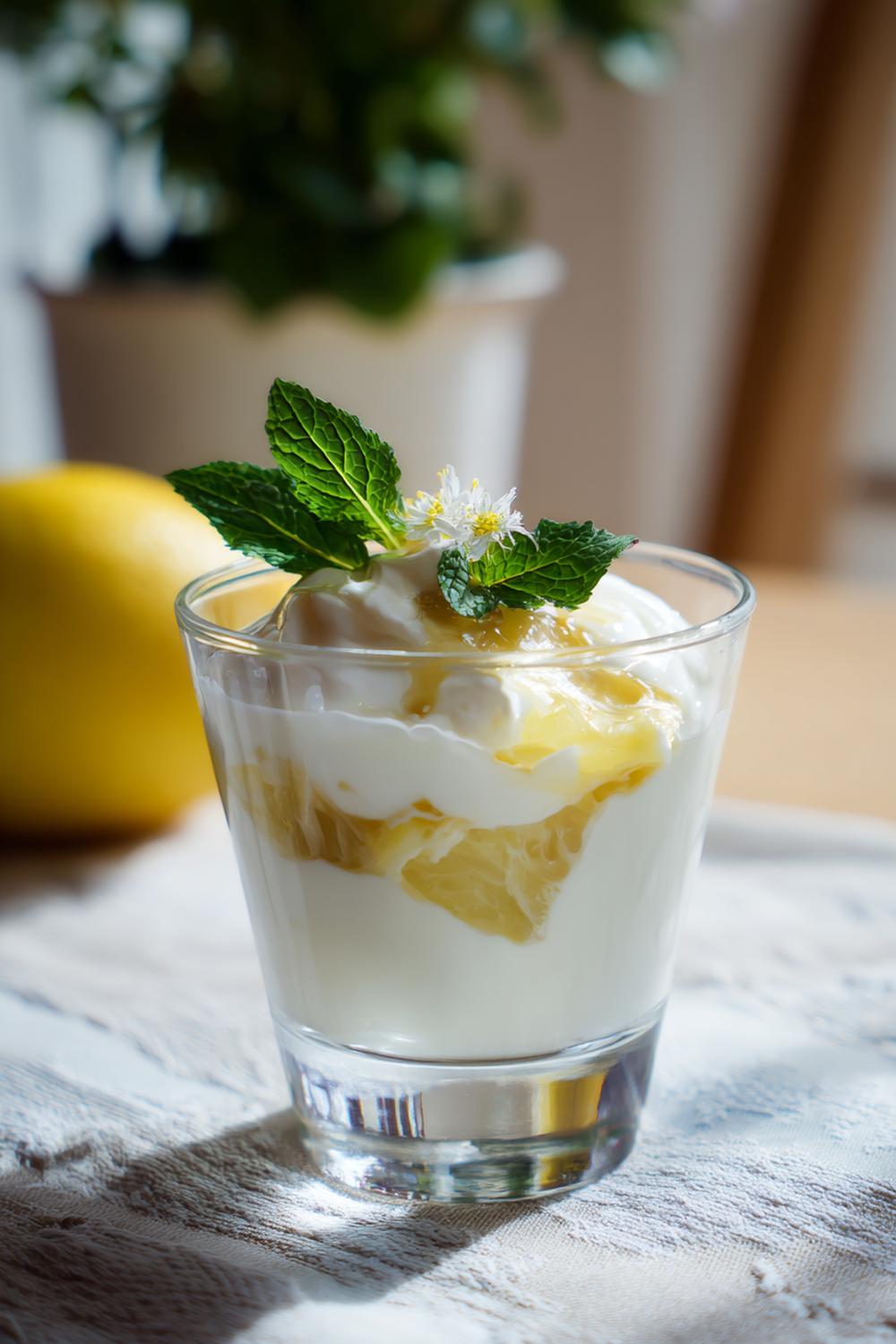 7. Glass recept hemmagjord citron med yoghurt och honung