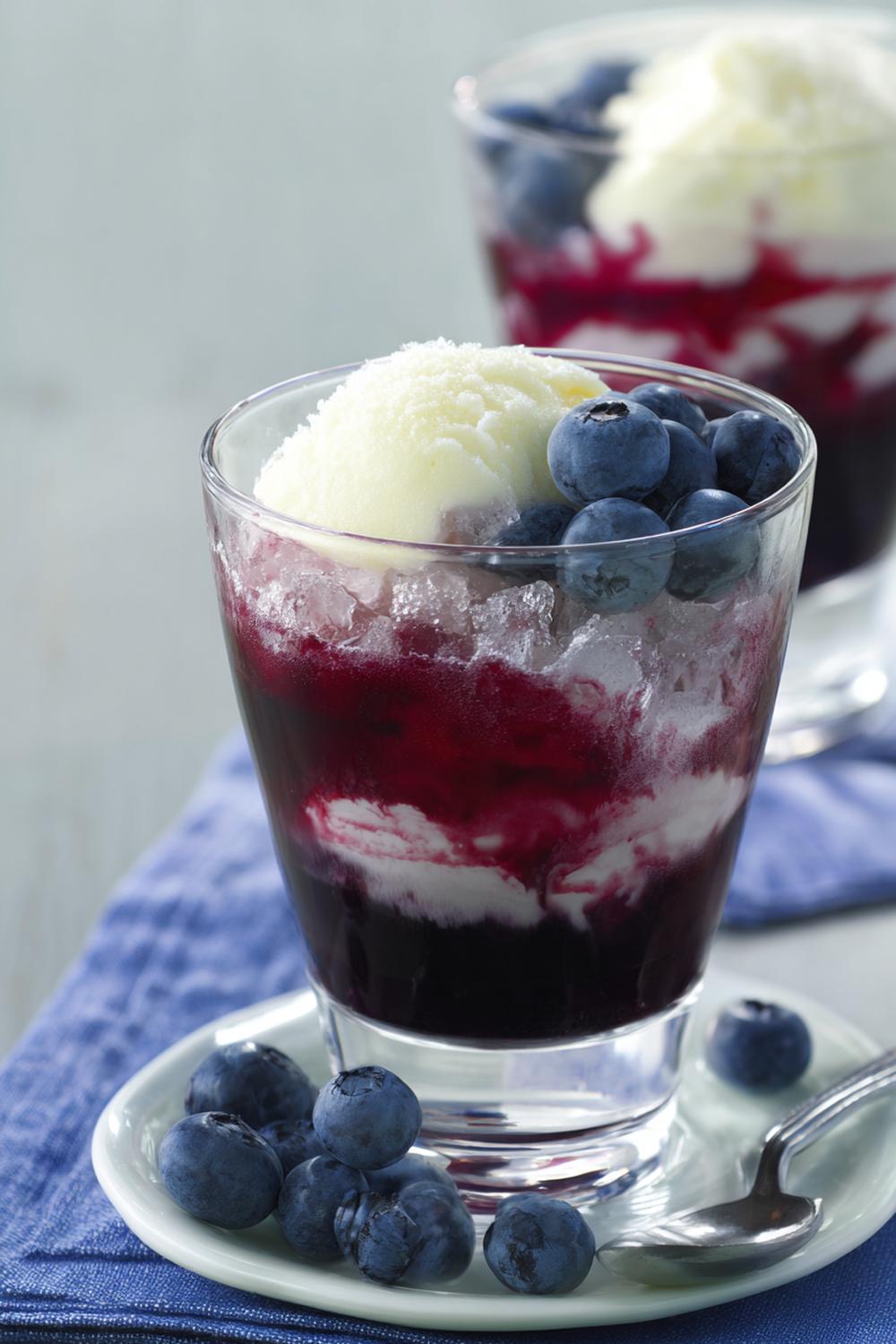 8. Glass recept hemmagjord blåbär med vanilj och bärswirl