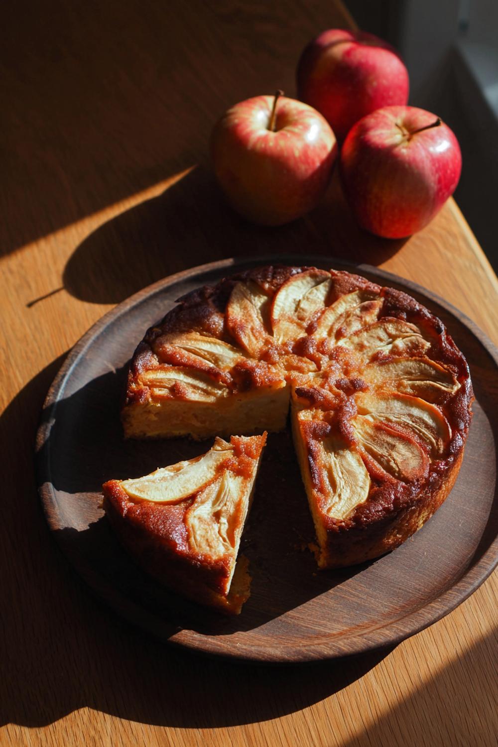11. Glutenfri fika: Äppelkaka med kanel, tunna skivor och karamellkant