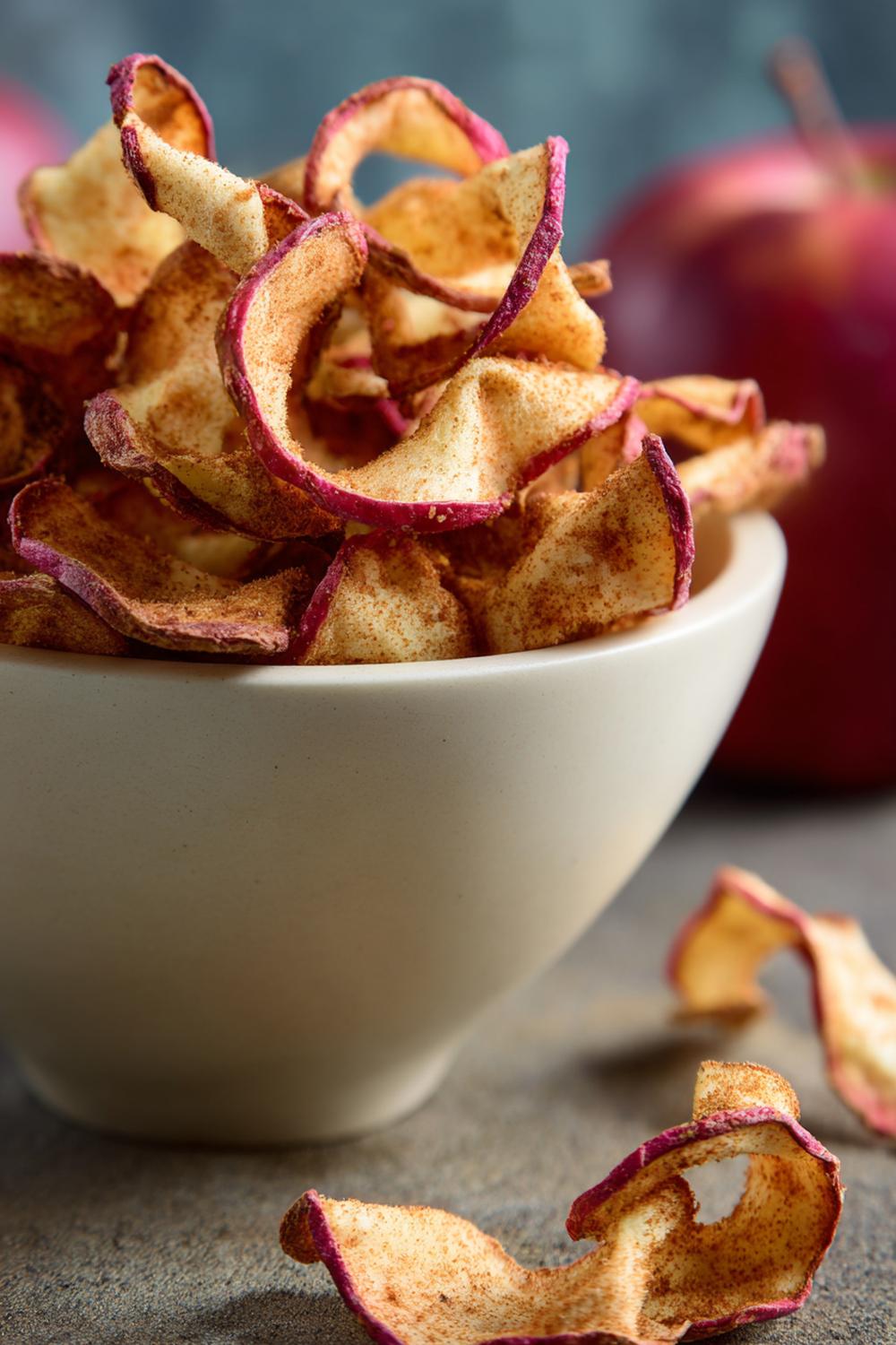 18. Glutenfri fika: Kanelrullade äppelchips med krisp och röd kant