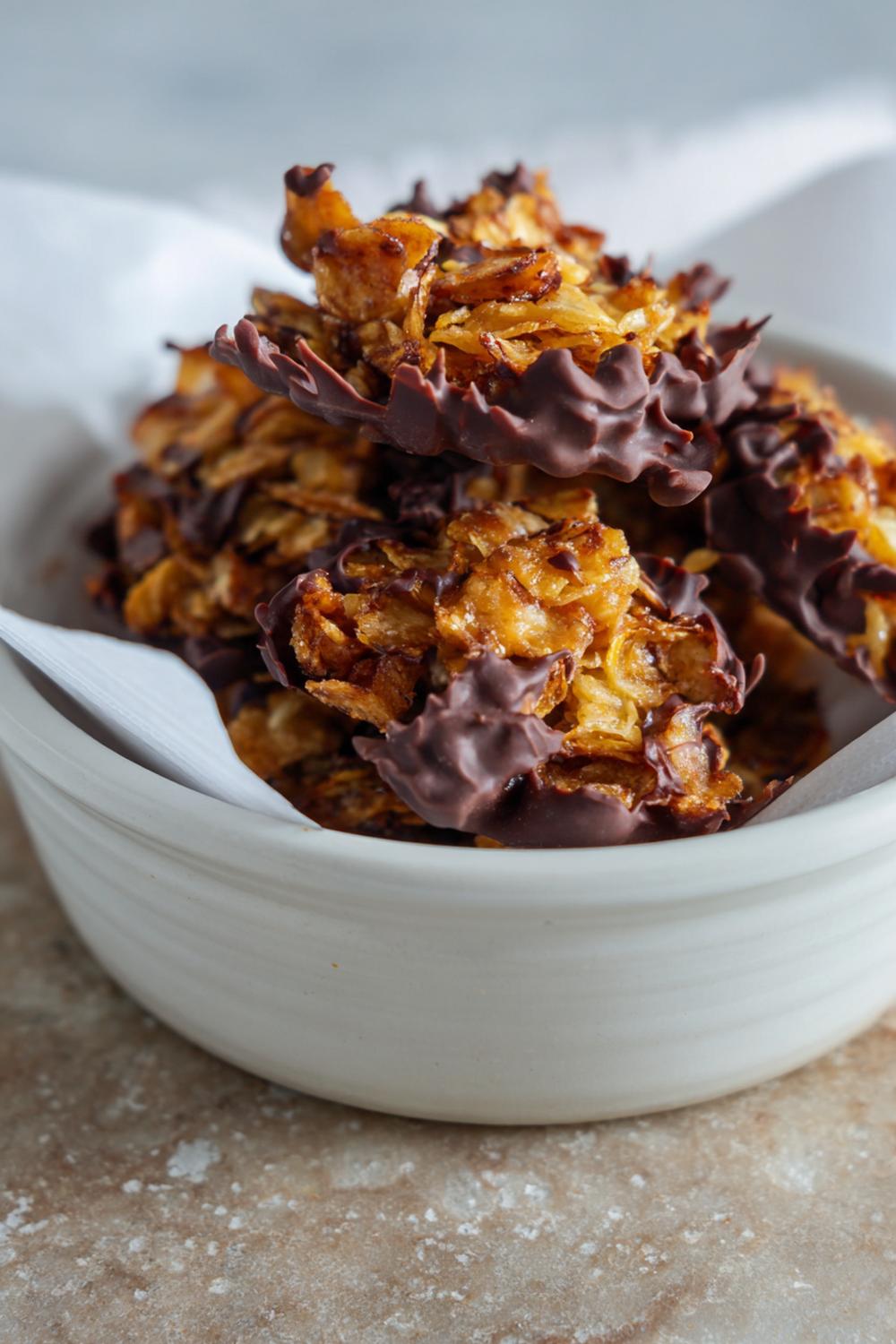 13. Kakor utan ugn med choklad och cornflakes i krispiga kluster