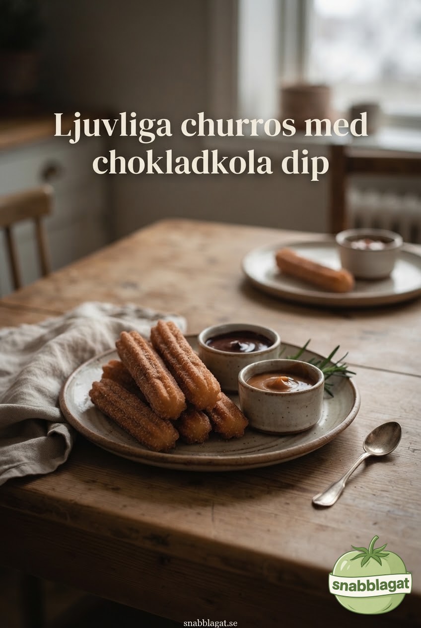 Ljuvliga churros med chokladkola dip