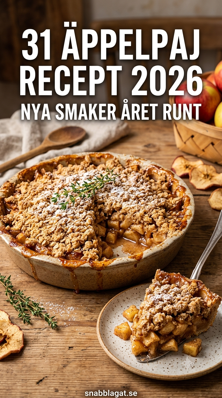 31 Äppelpaj Recept 2026 - Nya Smaker Året Runt