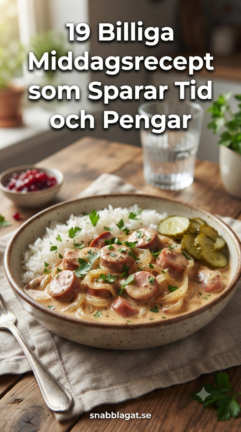 19 Billiga Middagsrecept som Sparar Tid och Pengar