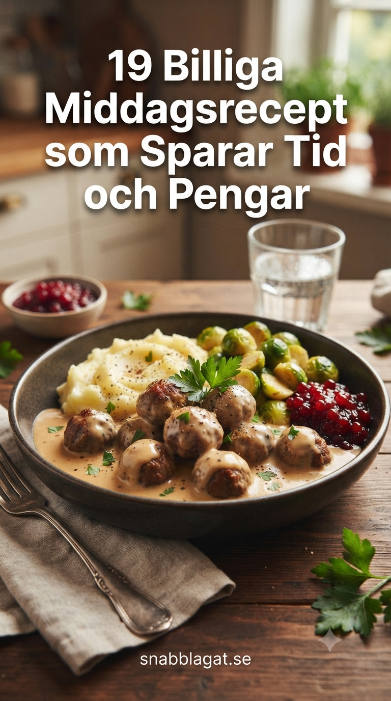 19 Billiga Middagsrecept som Sparar Tid och Pengar