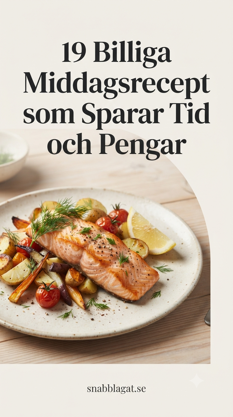 19 Billiga Middagsrecept som Sparar Tid och Pengar