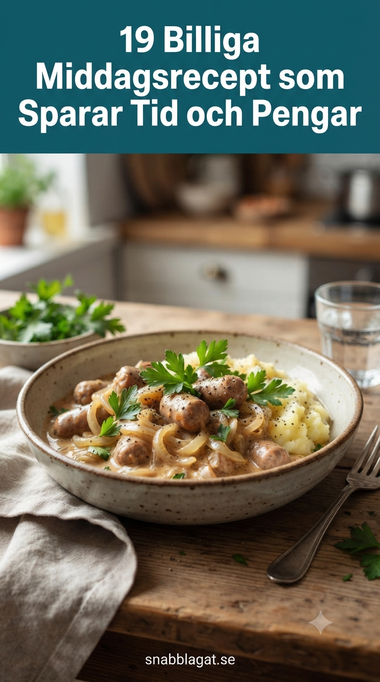 19 Billiga Middagsrecept som Sparar Tid och Pengar