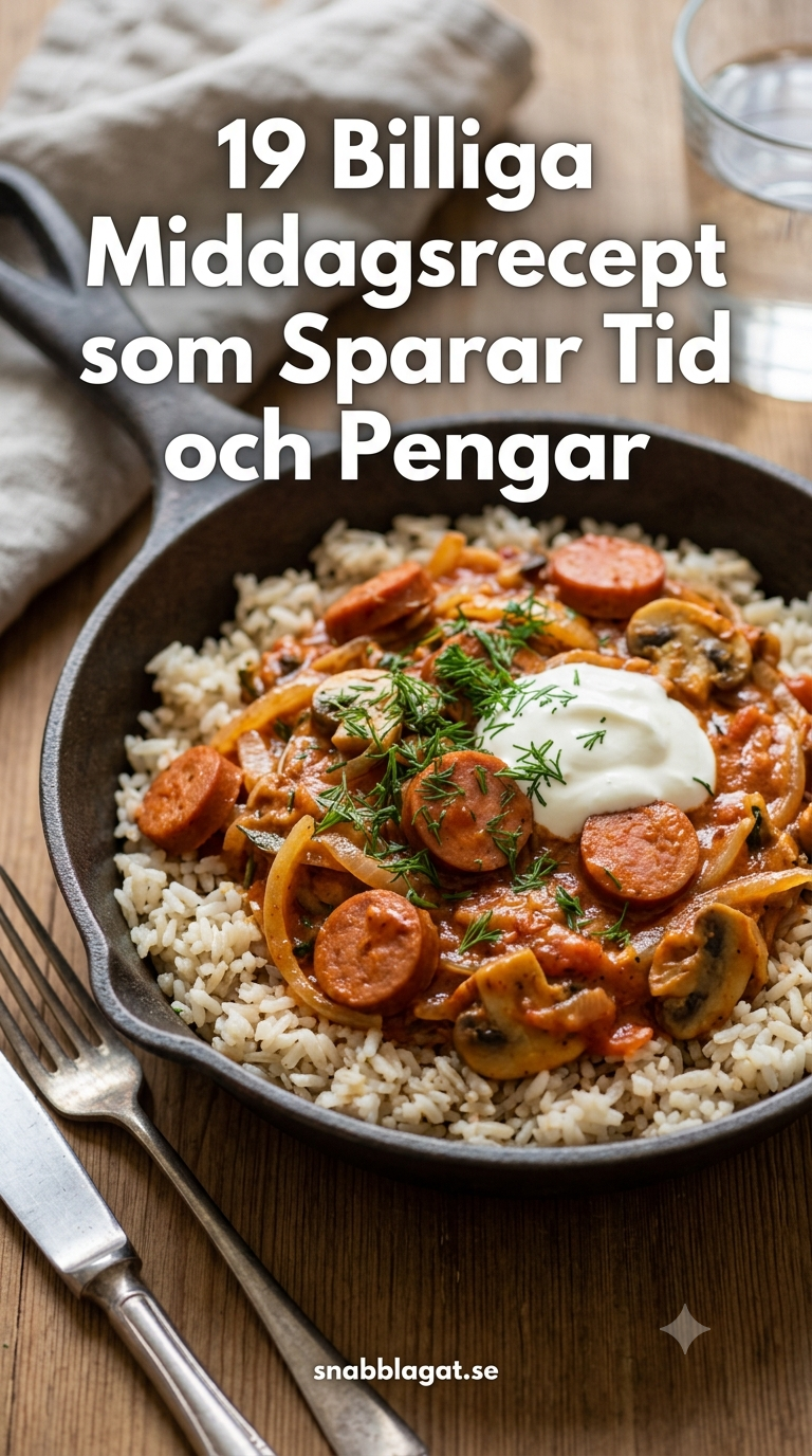 19 Billiga Middagsrecept som Sparar Tid och Pengar
