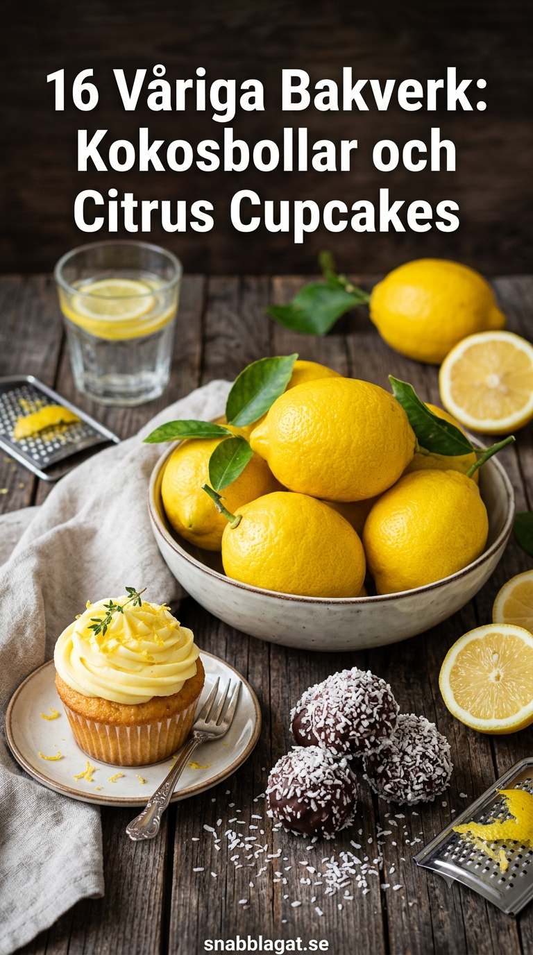16 Våriga Bakverk: Kokosbollar och Citrus Cupcakes