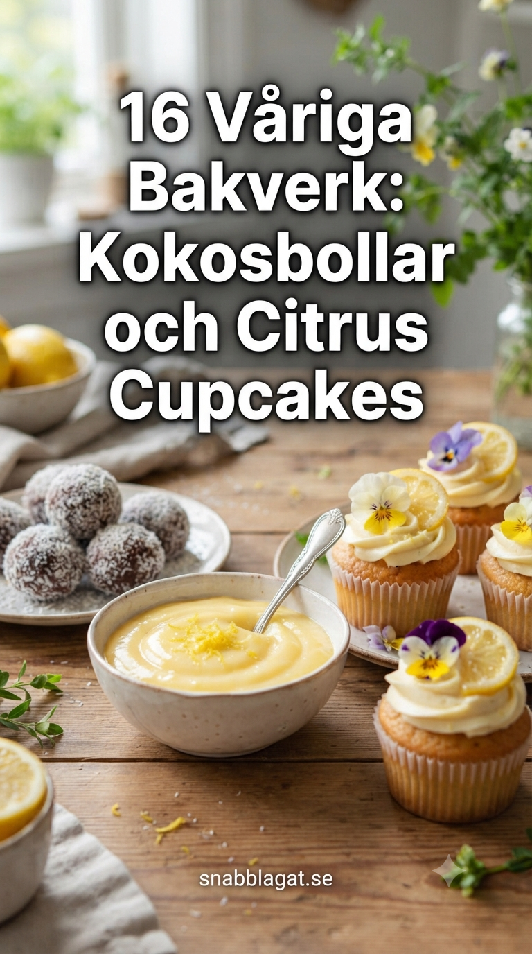 16 Våriga Bakverk: Kokosbollar och Citrus Cupcakes