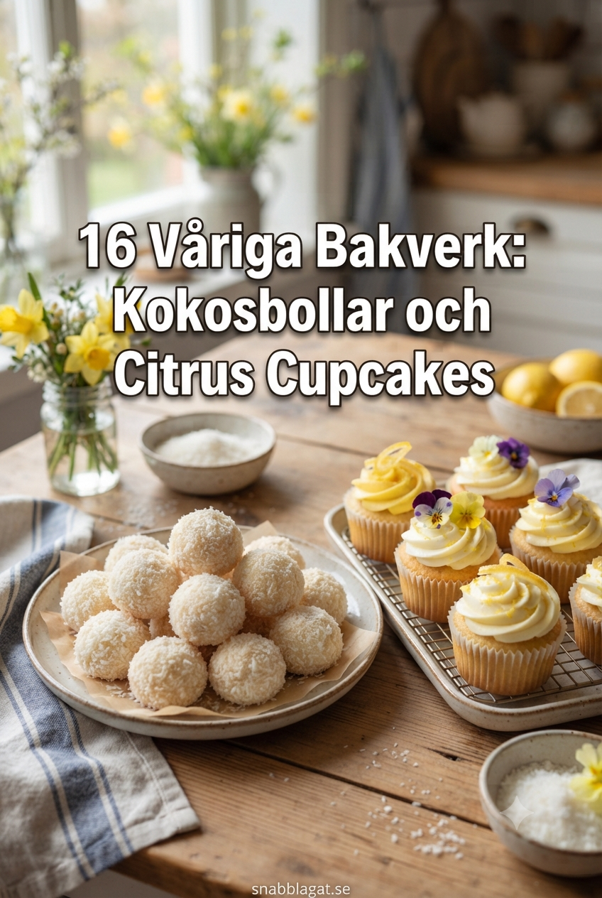 16 Våriga Bakverk: Kokosbollar och Citrus Cupcakes