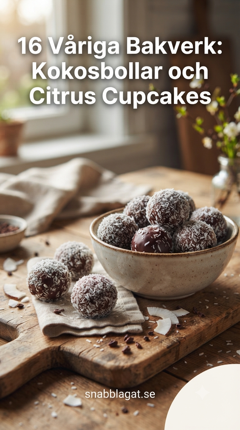 16 Våriga Bakverk: Kokosbollar och Citrus Cupcakes