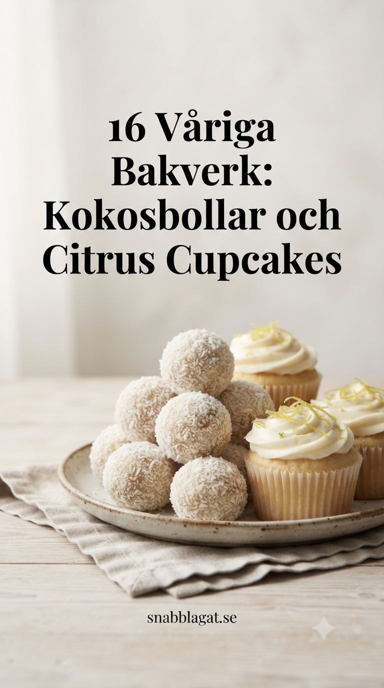 16 Våriga Bakverk: Kokosbollar och Citrus Cupcakes