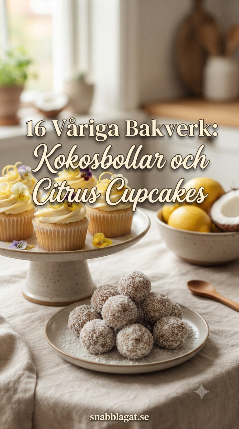 16 Våriga Bakverk: Kokosbollar och Citrus Cupcakes