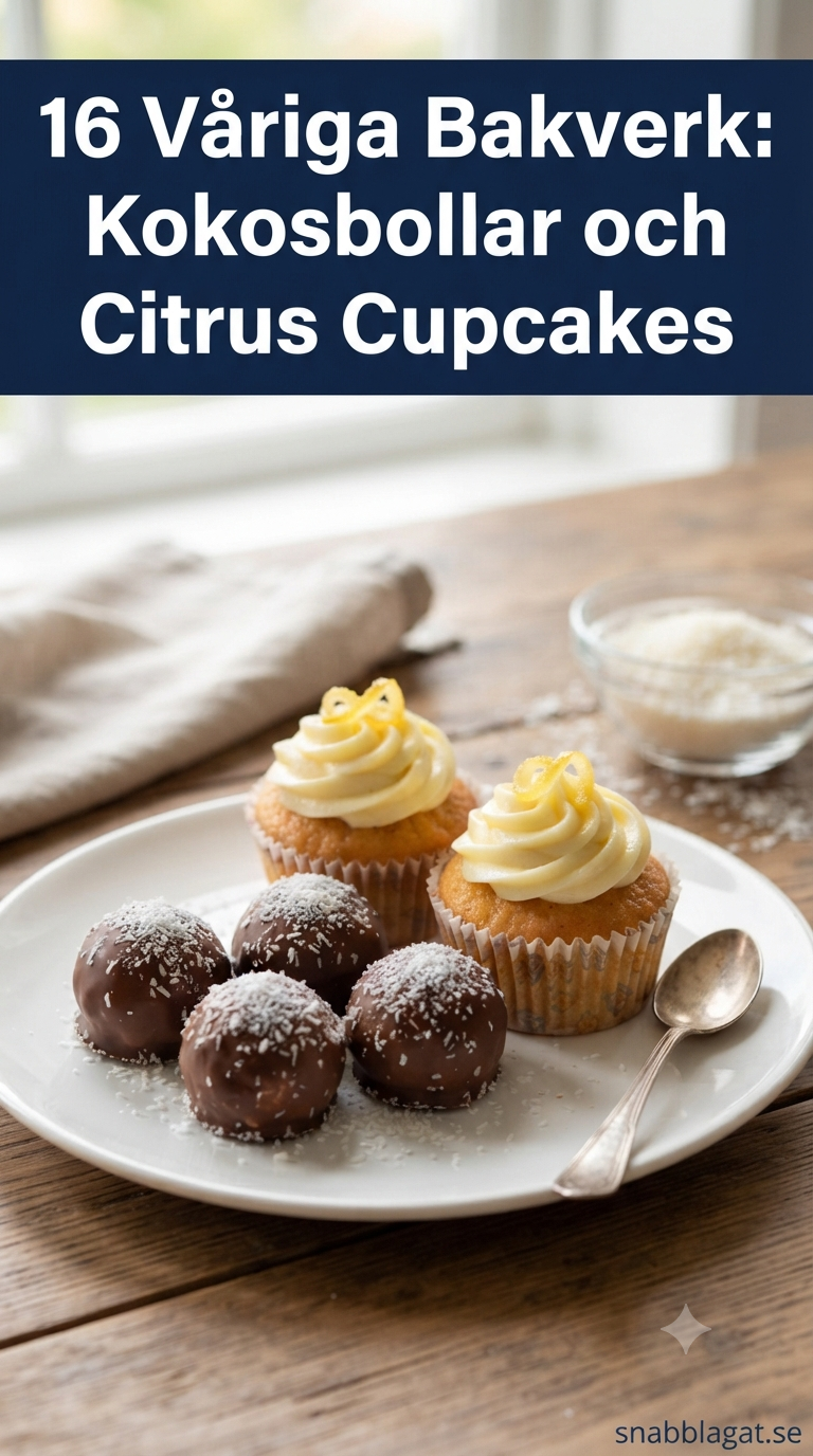 16 Våriga Bakverk: Kokosbollar och Citrus Cupcakes