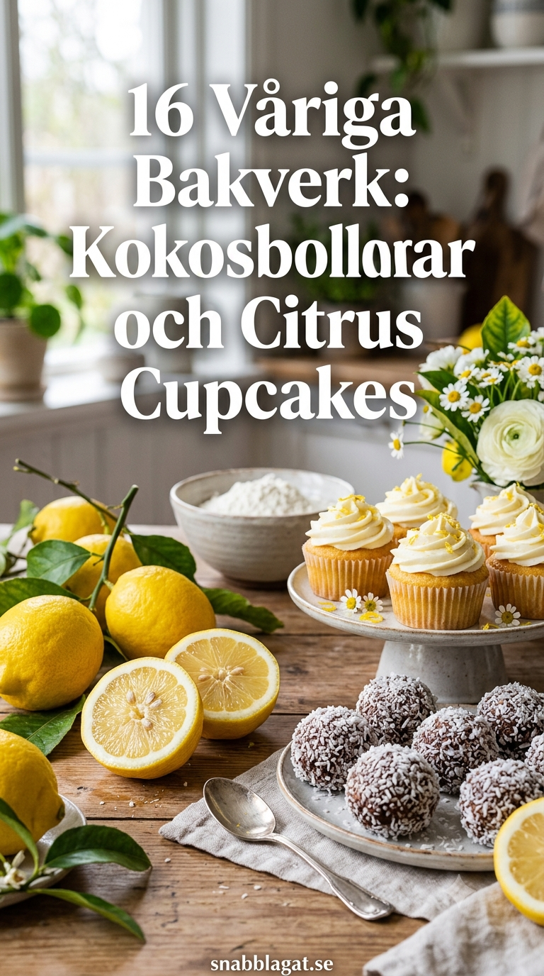 16 Våriga Bakverk: Kokosbollar och Citrus Cupcakes