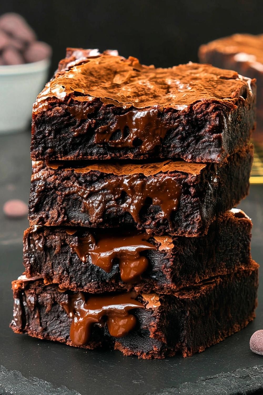 Karamellflöde genom chokladlager