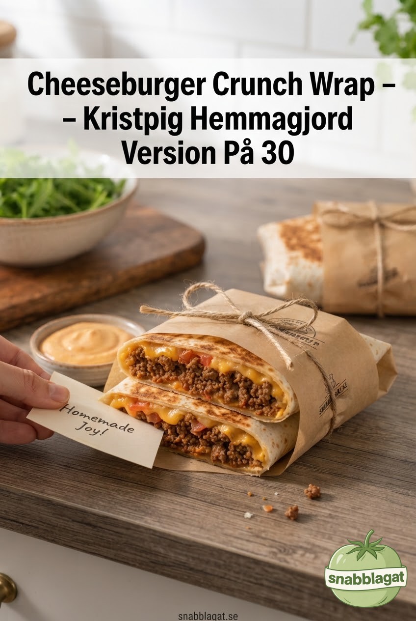 Cheeseburger Crunch Wrap – Krispig Hemmagjord Version På 30