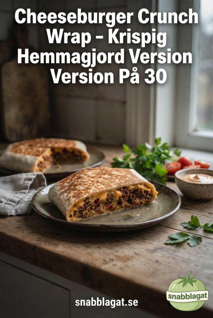 Cheeseburger Crunch Wrap – Krispig Hemmagjord Version På 30