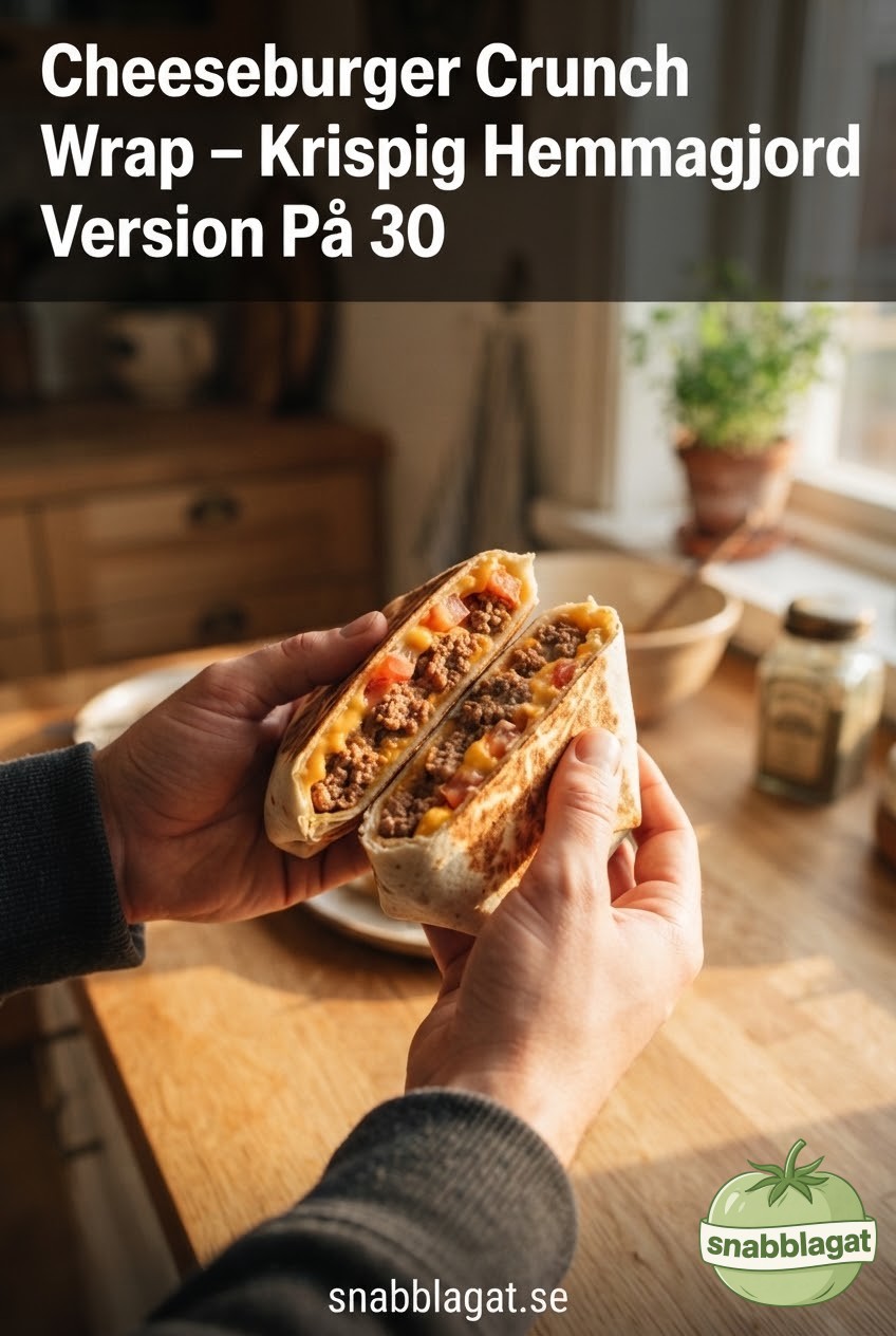 Cheeseburger Crunch Wrap – Krispig Hemmagjord Version På 30