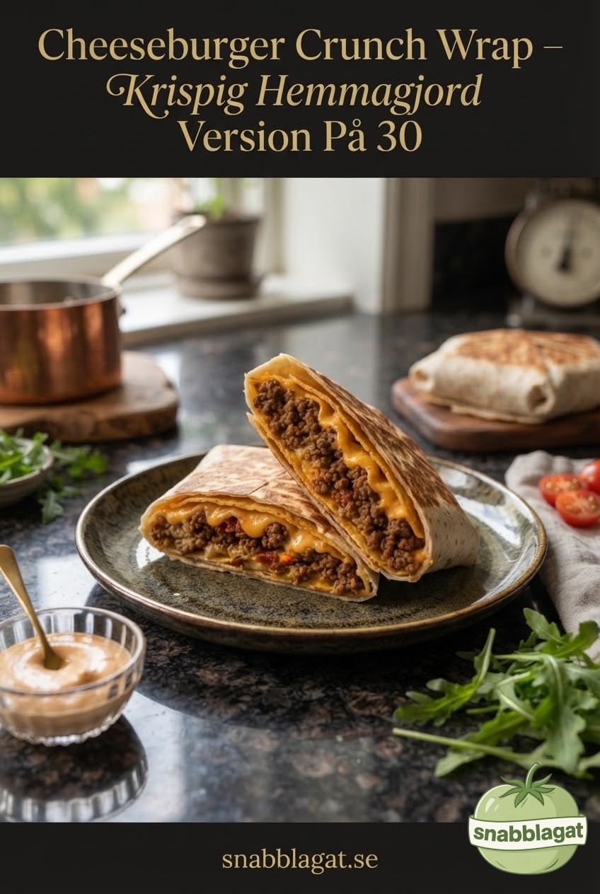 Cheeseburger Crunch Wrap – Krispig Hemmagjord Version På 30