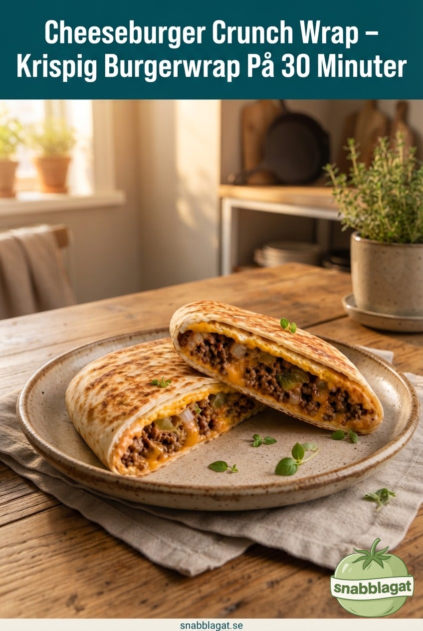 Cheeseburger Crunch Wrap – Krispig Burgerwrap På 30 Minuter