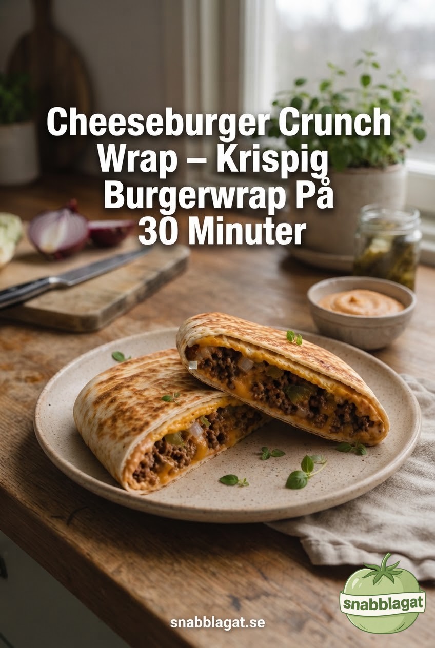 Cheeseburger Crunch Wrap – Krispig Burgerwrap På 30 Minuter