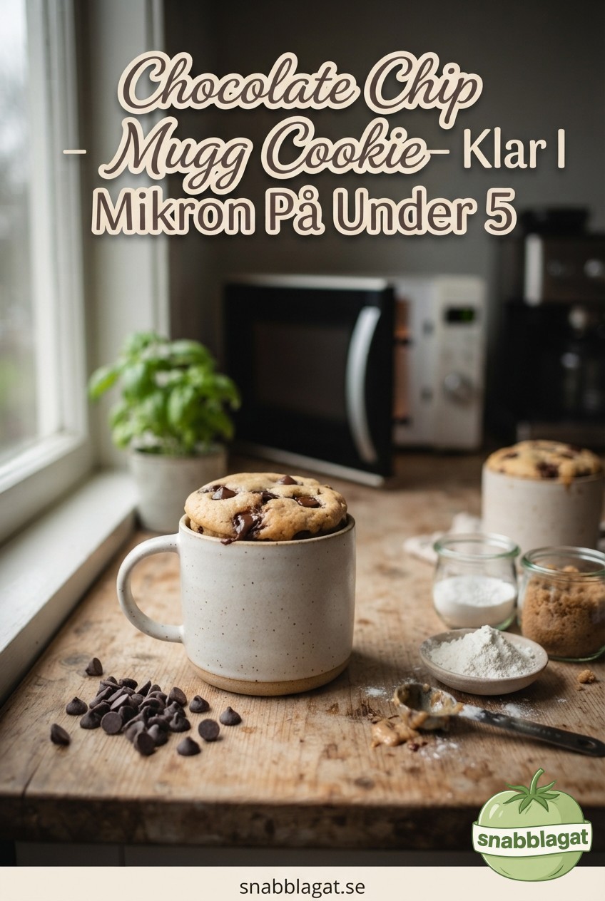 Chocolate Chip Mugg Cookie – Klar I Mikron På Under 5