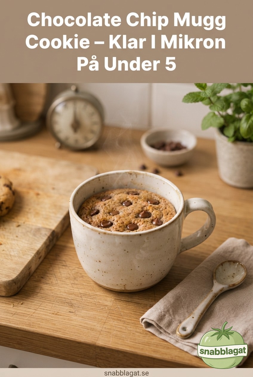 Chocolate Chip Mugg Cookie – Klar I Mikron På Under 5