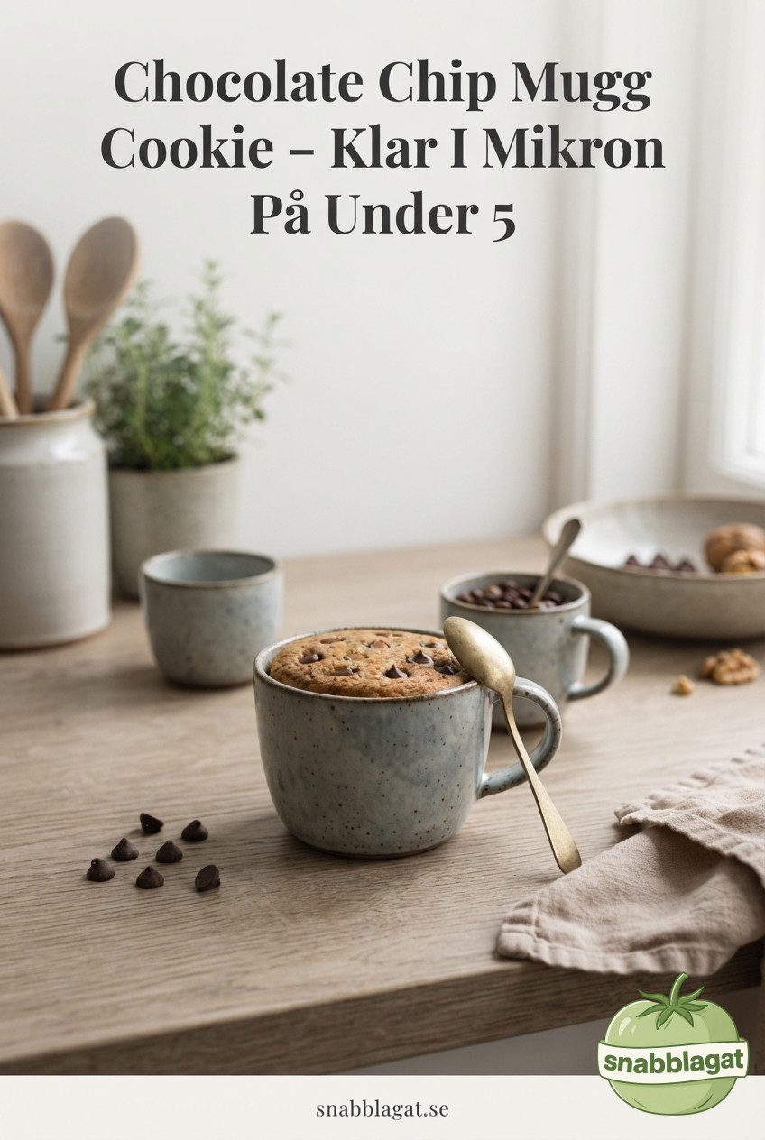 Chocolate Chip Mugg Cookie – Klar I Mikron På Under 5