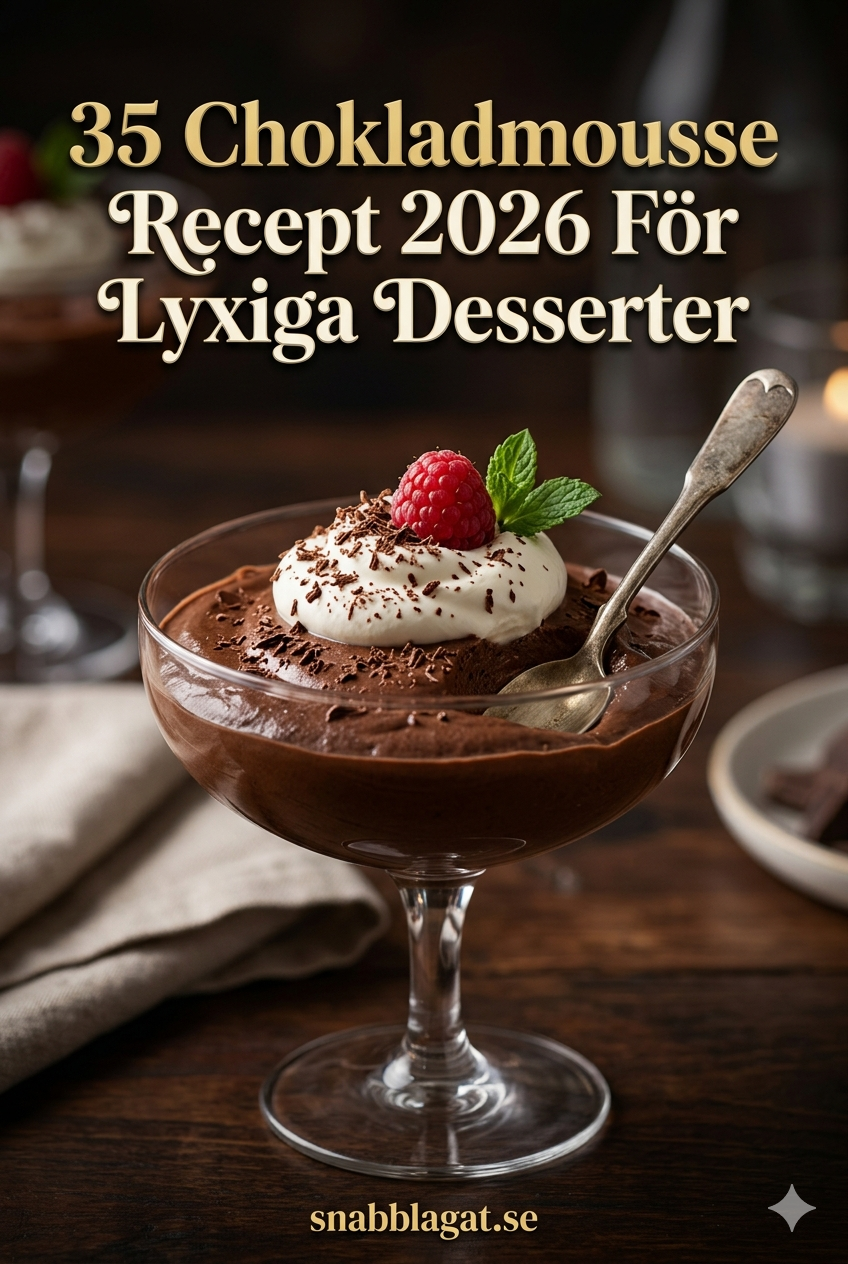 35 Chokladmousse Recept 2026 För Lyxiga Desserter