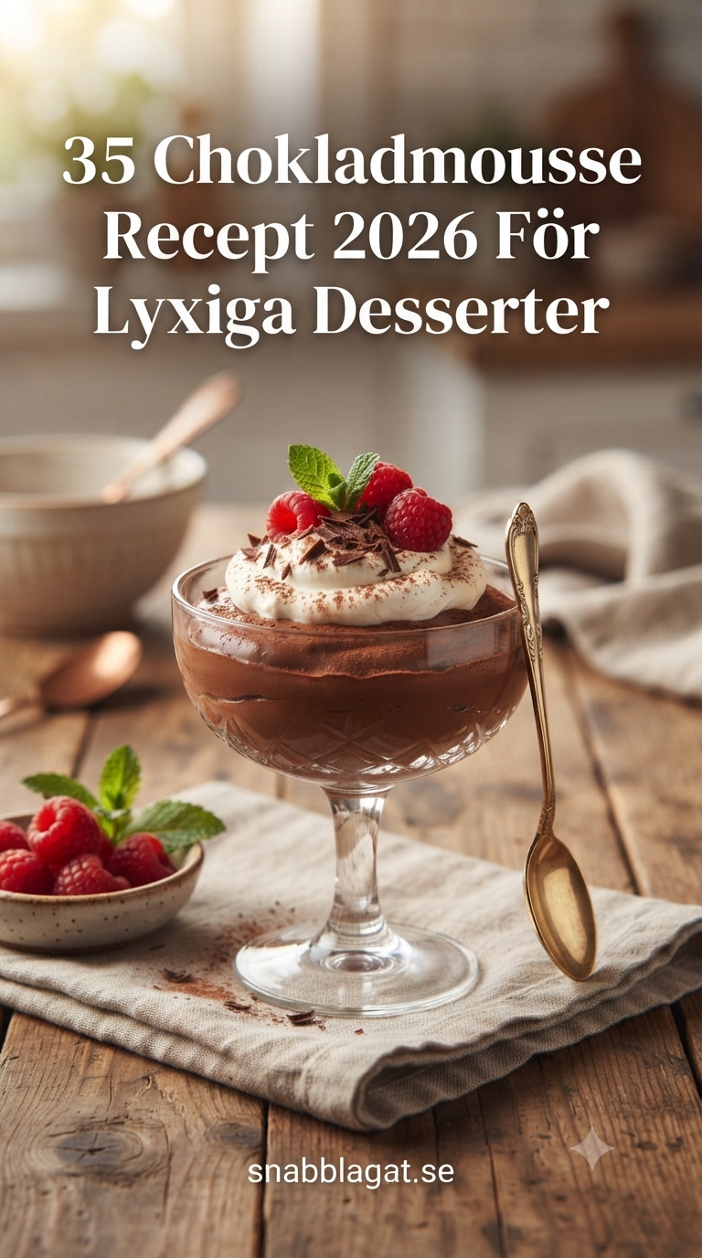 35 Chokladmousse Recept 2026 För Lyxiga Desserter