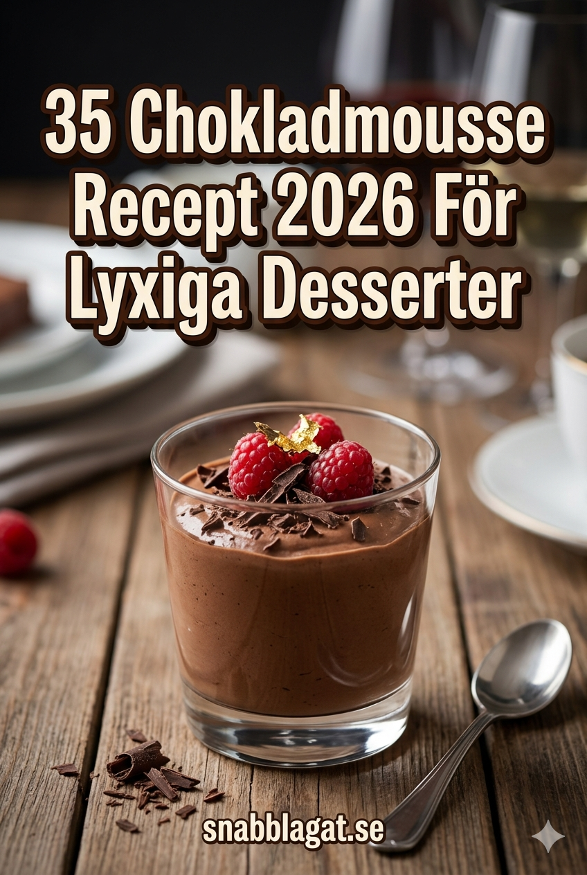 35 Chokladmousse Recept 2026 För Lyxiga Desserter