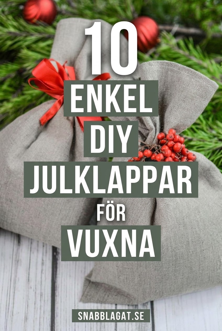 10 enkel DIY julklappar för vuxna
