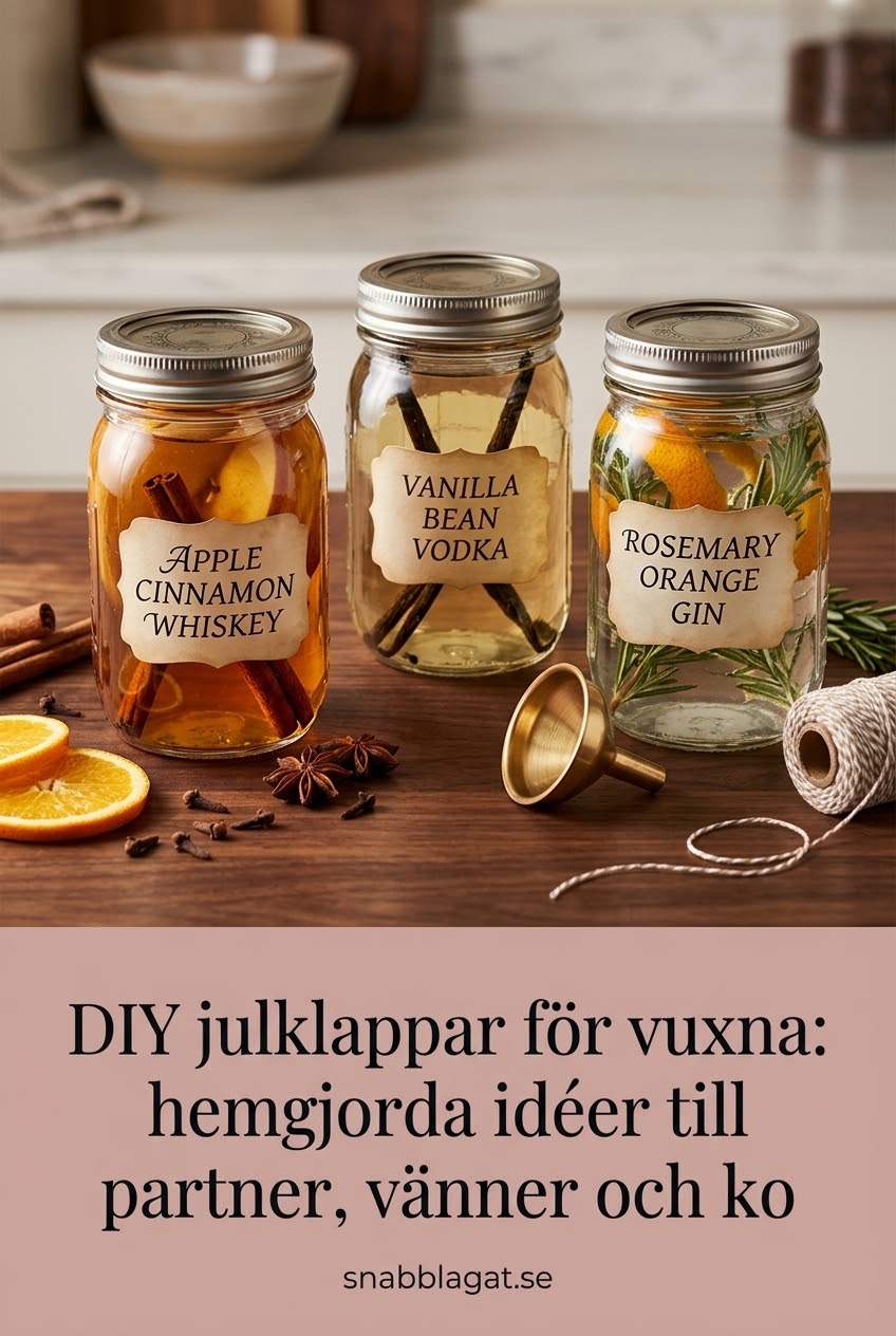 DIY julklappar för vuxna: hemgjorda idéer till partner, vänner och kollegor