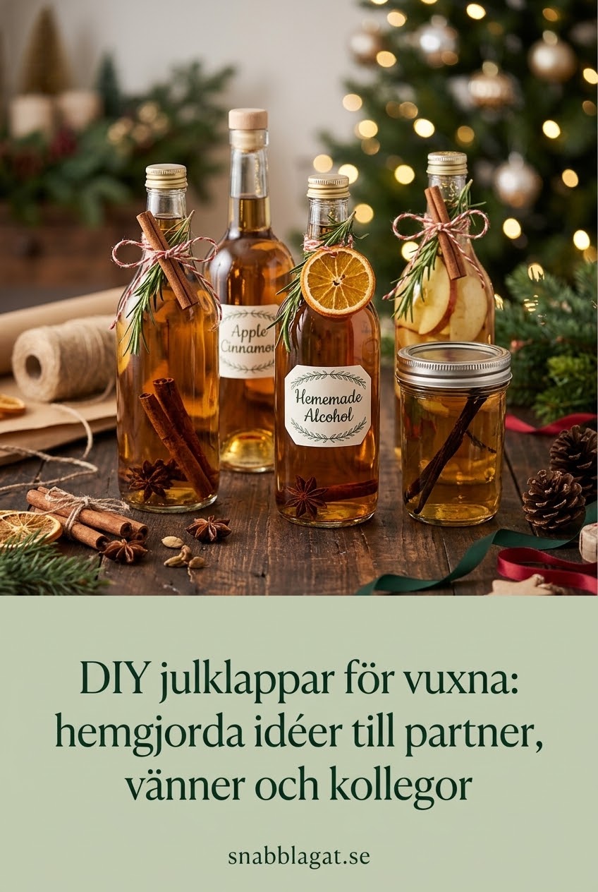 DIY julklappar för vuxna: hemgjorda idéer till partner, vänner och kollegor