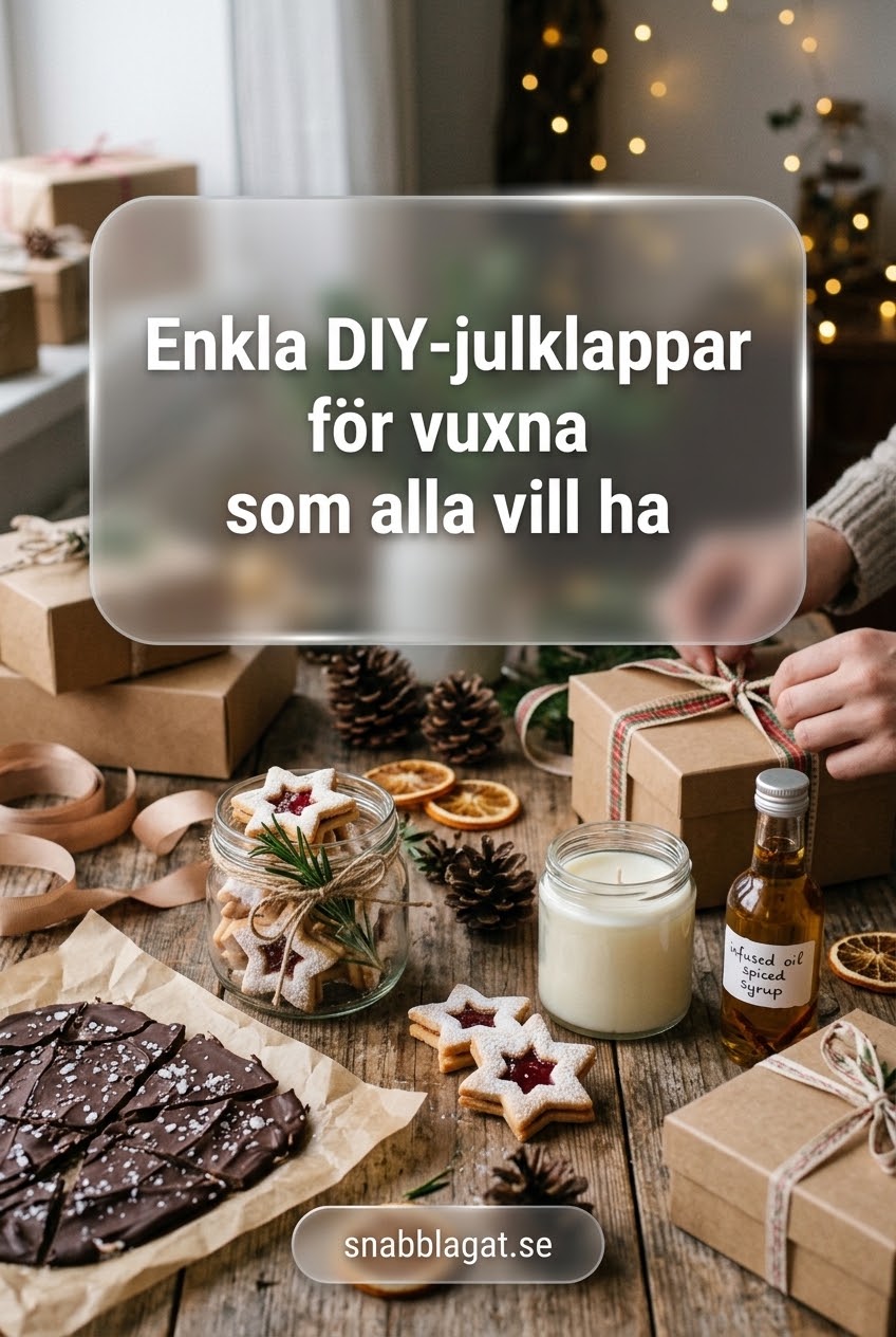 Enkla DIY-julklappar för vuxna som alla vill ha